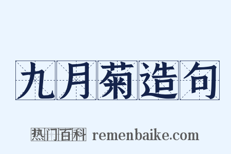 九月菊造句是什么意思的图片